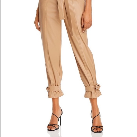 LUCY PARIS FAUX LEATHER PANTS PAPER-BAG PANTS SZ Sm bin 32 - Picture 9 of 9